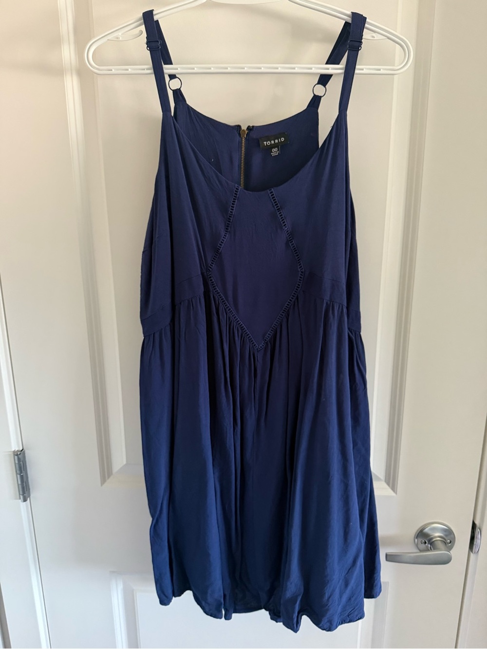 torrid navy rayon sleeveless dress